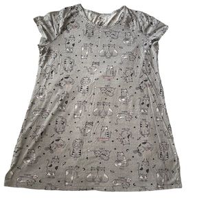 Sleep Shirt nightgown Zodiac Cats